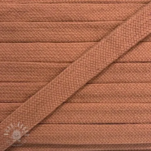 Bavlnená šnúra plochá 13 mm salmon