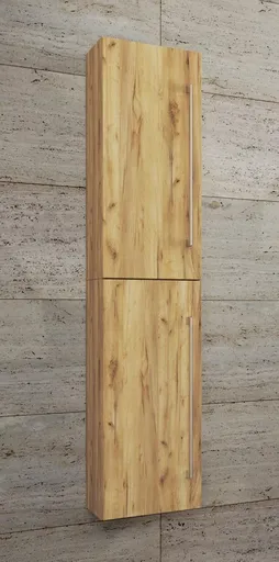 VCM Koupelnová vysoká skříňka s velkými dveřmi VCB 6, dub medový