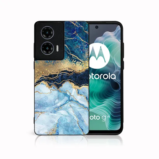 MY ART Ochranný kryt pre Motorola Moto G35 5G BLUE MARBLE (141)