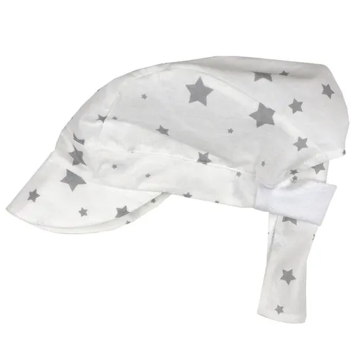 Chráněné dílny AVE Strážnice Dojčenská letná čiapočka so šiltom - Biela / šedá | 48