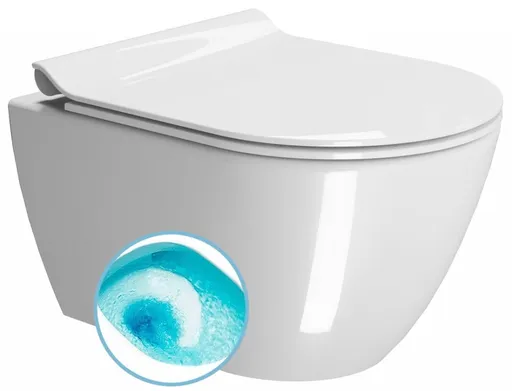 GSI - PURA závesná WC misa, Swirlflush, 36x50cm, biela ExtraGlaze 881611