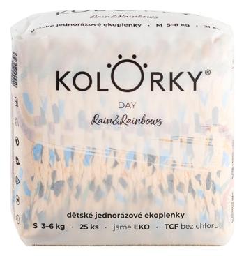 KOLORKY DAY Plienky jednorazové eko, dážď&dúhy S (3-6 kg) 25 ks