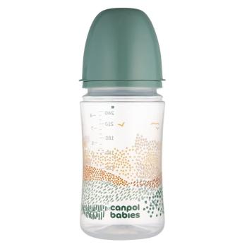 CANPOL BABIES Antikoliková fľaša EasyStart MOUNTAINS zelená 240 ml