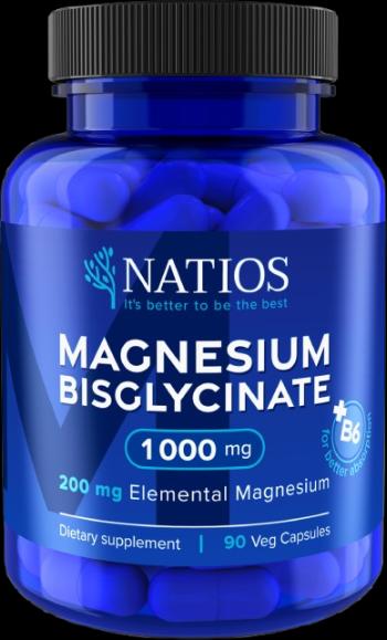 NATIOS Magnesium Bisglycinate 1000 mg + B6 90 kapsúl