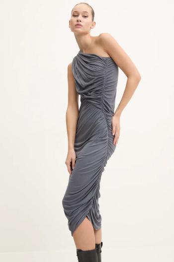 Šaty Rick Owens Lilies šedá farba, maxi, priliehavá, LI02D5526RV