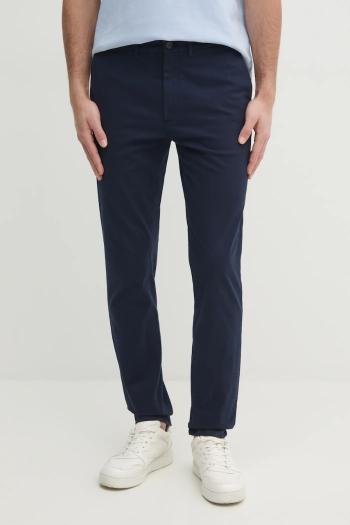 Nohavice Calvin Klein pánske, tmavomodrá farba, priliehavé, K10K113696