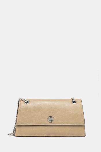 Kožená kabelka Tory Burch Kira Turnlock béžová farba, 169450.200