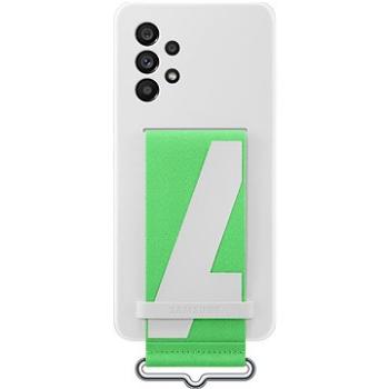 Samsung Galaxy A53 5G Silikónový kryt s pútkom biely (EF-GA536TWEGWW)