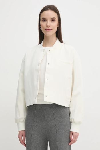 Bunda Calvin Klein Jeans dámska, béžová farba, prechodná, oversize, J20J224970