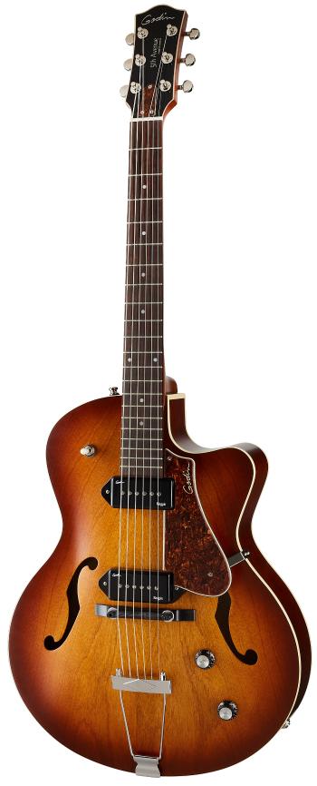 Godin 5th Avenue CW Kingpin II Cognac Burst