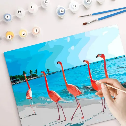 Weltbild Malování podle čísel Pláž s plameňáky