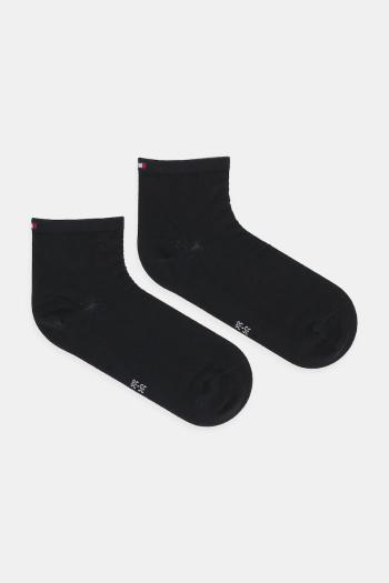 Ponožky Tommy Hilfiger 2-pak dámske, čierna farba, 373001001