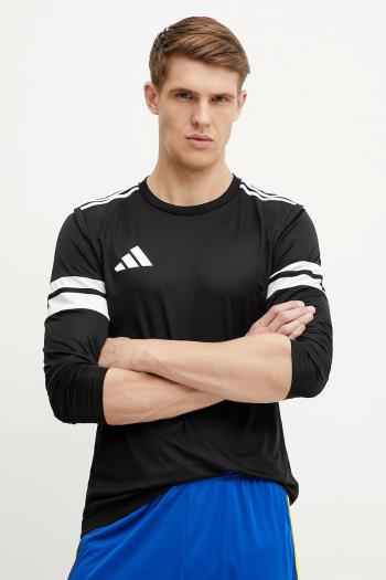 Tréningové tričko s dlhým rukávom adidas Performance Squad 25 čierna farba, s nášivkou, JF6073