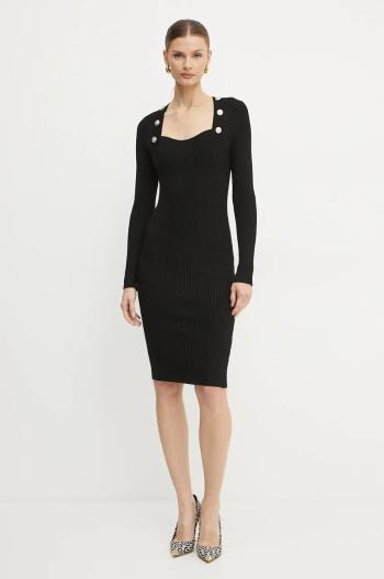 Šaty Marciano Guess LUNA čierna farba, midi, priliehavé, 4BGK01 5613Z
