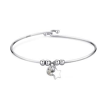 S'Agapõ Pevný oceľový náramok s kryštálom Lucky Light SKT31