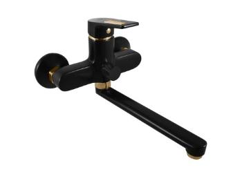 Vaňová batéria RAV SLEZÁK COLORADO s otočným ramienkom 150 mm černá matná/zlato CO353.5CMATZ