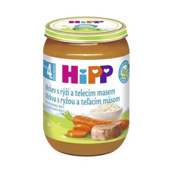 HiPP BIO Karotka s ryžou a teľacím mäsom 190 g