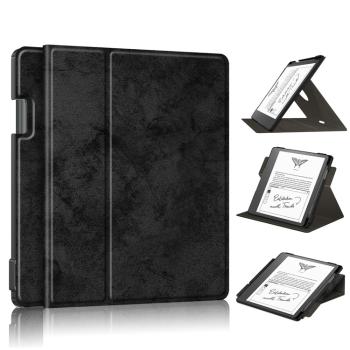 LEATHER Zaklápacie puzdro pre Amazon Kindle Scribe 2024 / Kindle Scribe 2022 čierne