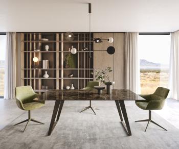 Jedálenský stôl Edge 200x100 keramický Laminam® Emperador Extra