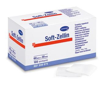 Hartmann Soft-Zellin tampony s alkoholem 100 ks