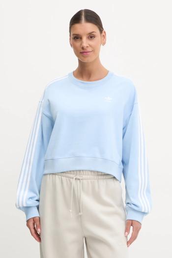 Mikina adidas Originals 3S CROP SWEAT dámska, s nášivkou, JC8141