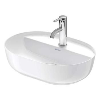 DURAVIT - Luv Umývadlo na dosku, 50x35 cm, bez prepadu, s otvorom na batériu, WonderGliss, biela 03805000001