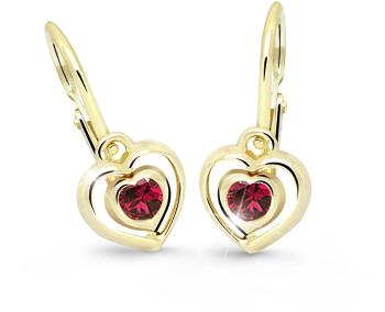 Cutie Jewellery Detské srdiečkové náušnice C2752-10-X-1 červená