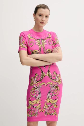 Šaty Versace Jeans Couture ružová farba, mini, priliehavé, 78HAO9P9 JS466