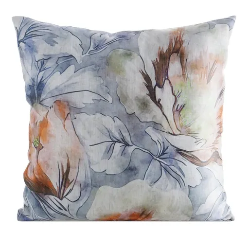 ArtFir Obliečka na vankúš LEN 43 | krémová/oranžová 45 x 45 cm