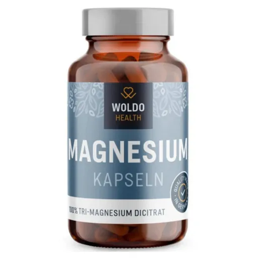 WOLDOHEALTH Horčík Tri-Magnesium dicitrát 120 kapsúl