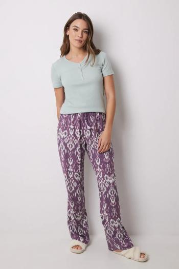 Pyžamové nohavice women'secret dámske, fialová farba, 3709649