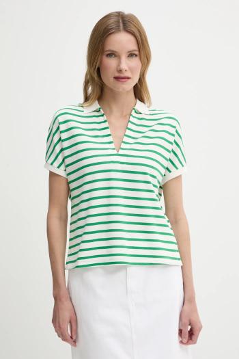 Polo tričko Tommy Hilfiger dámske, zelená farba, WW0WW44512