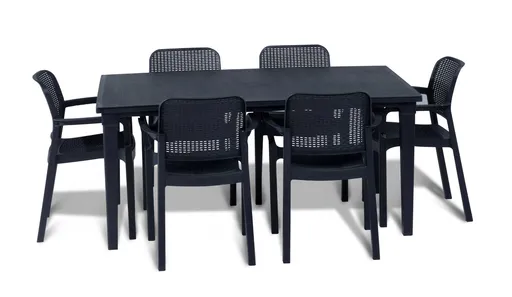 Elvisia Záhradný set LUNA 6 + 1 | grafit