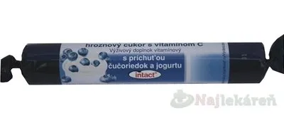 INTACT HROZNOVÝ CUKOR S VITAMÍNOM C s príchuťou čučoriedok a jogurtu  40 g