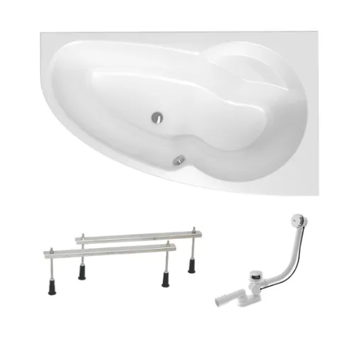 Asymetrická vaňa Laguna Luiza 150x95 cm akrylát pravá SIKOLU1500PAN