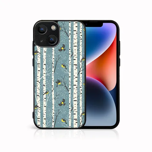 MY ART Kryt s vianočným dizajnom Apple iPhone 15 BIRCH (072)