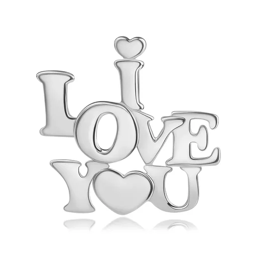 Strieborný prívesok 925 - nápis zamilovaných so srdiečkom