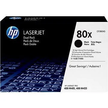 HP CF280XD č. 80X Dual Pack čierny 2ks