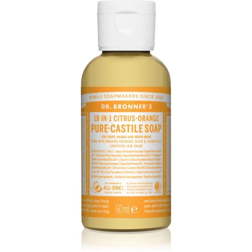 Dr. Bronner’s Citrus & Orange tekuté univerzálne mydlo 60 ml
