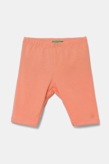 Detské legíny United Colors of Benetton oranžová farba, jednofarebné, 3MT1GF01M