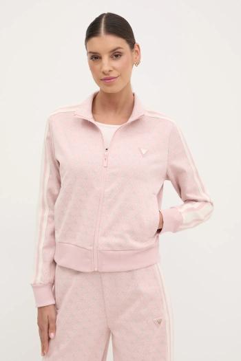 Mikina Guess JEAN dámska, ružová farba, vzorovaná, V5RQ03 KCO90