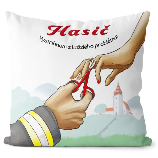 Vankúš Hasič vystrihne (Veľkosť: 55 x 55 cm)