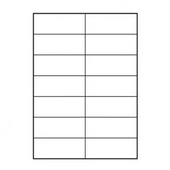 Logo etikety 105mm x 42.4mm, A4, matné, biele, 14 etikiet, 140g/m2, balené po 25 ks, pre inkoustové a laserové tlačiarne