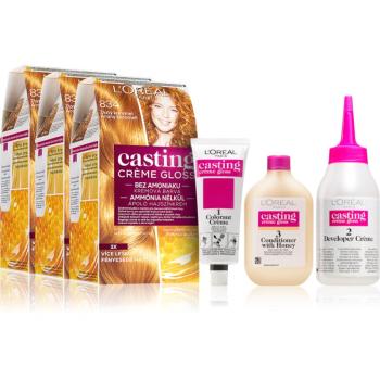 L’Oréal Paris Casting Crème Gloss farba na vlasy výhodné balenie 834 Golden Caramel