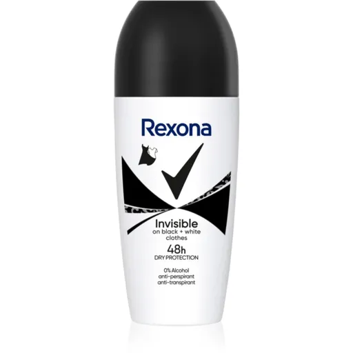 Rexona Invisible Black and White dezodorant roll-on proti bielym a žltým škvrnám 50 ml