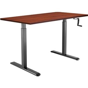 AlzaErgo Table ET3 čierny + doska TTE-01 140×80cm hnedá dyha (BUN)