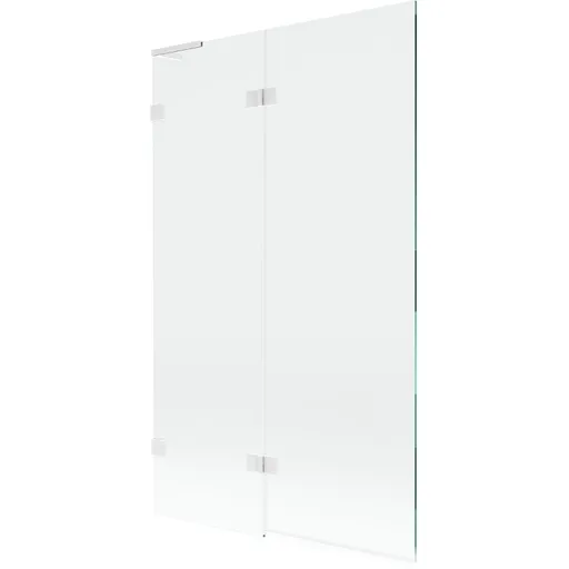 MEXEN/S - Lunar L vaňová zástena 2-krídlová ľavá 110 x 150, transparent, biela 897L-110-100-20-00-L