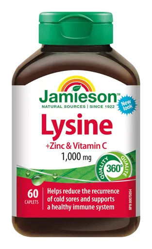 Jamieson Lyzín 1000 mg so zinkom a vitamínom C 60tbl.