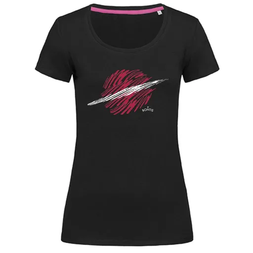 Bontis Dámske tričko SATURN - Čierna / ružová | XL