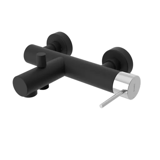 SAPHO - ULTRAMIX nástenná vaňová batéria, čierná mat/chróm UT010BC